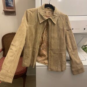 Wilsons Leather Beige Suede Jacket
